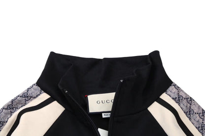 Chaqueta deportiva Gucci GG Supreme con rayas - Negra