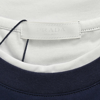 Prada Navy Blue Double Layer T-Shirt - outsole - replica sneakers