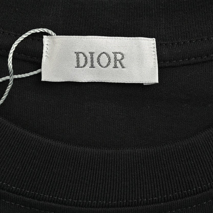 Camiseta Dior con logo goteando (negra)