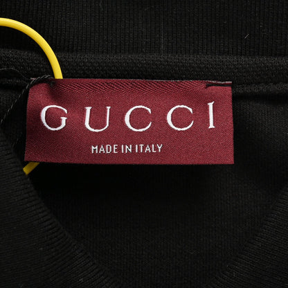 Polo à logo rayé Gucci (noir)