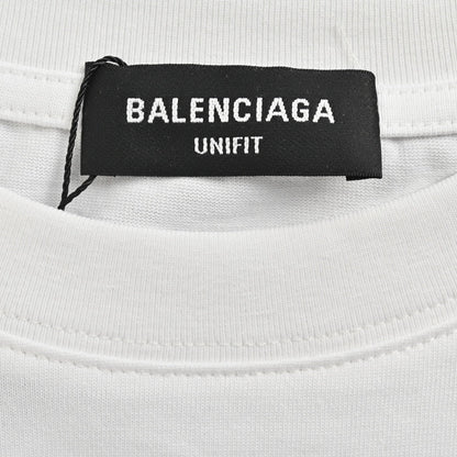 T-shirt blanc Balenciaga avec motif graphique audacieux