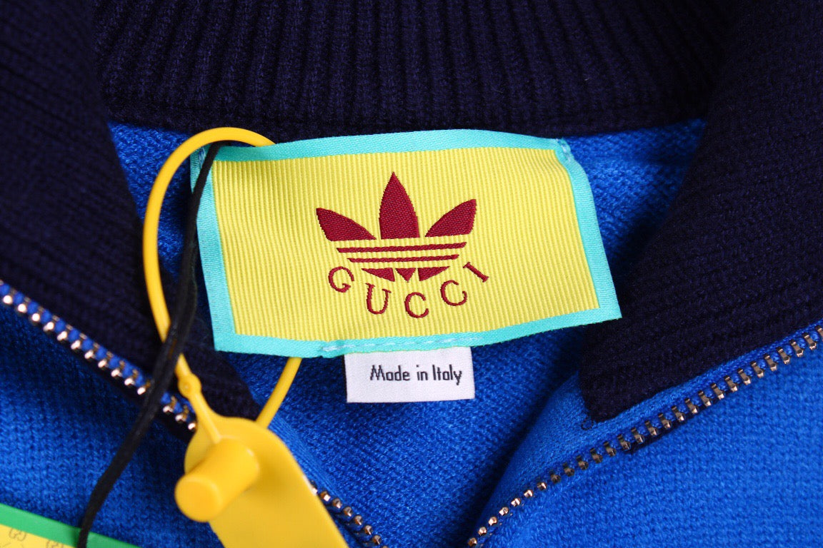 Chaqueta deportiva azul Gucci x Adidas