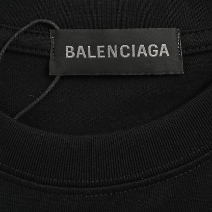 T-shirt noir à logo graphique multicolore de Balenciaga