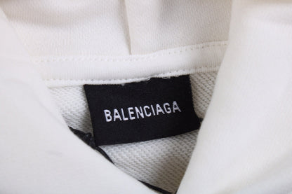 Sudadera blanca Balenciaga con estampado 'I Love'
