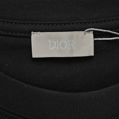Camiseta con motivo de monograma Dior (negra)