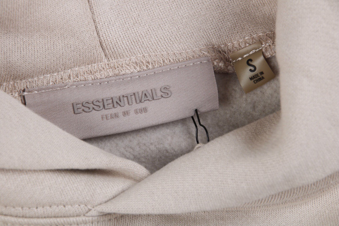 FEAR OF GOD ESSENTIALS '1977' HOODIE STONE GREY