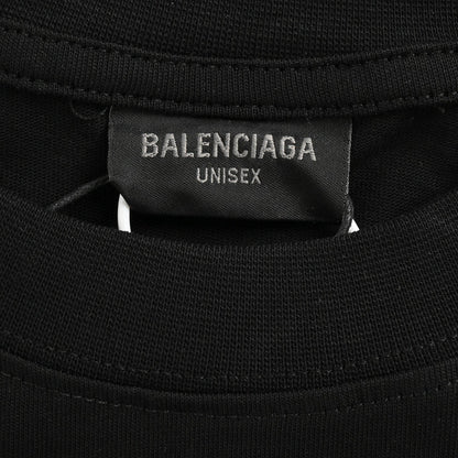 Camiseta Balenciaga con logo azul (negra)