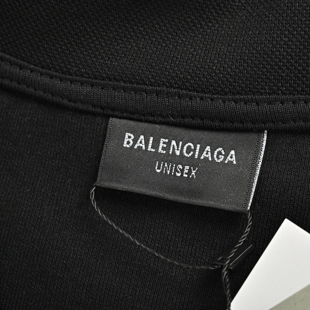 T-shirt à manches longues avec logo Balenciaga - Noir