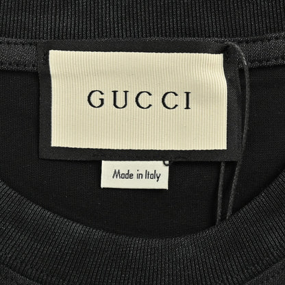 Camiseta Gucci con logo desgastado (negra)