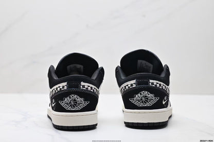 JORDAN 1 Mid - Equality Sneakers - Black Unisex Streetwear Limited Edition