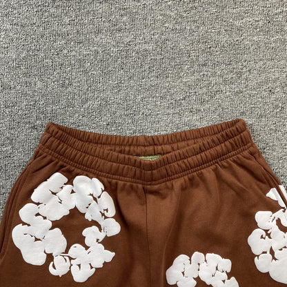 DENIM Tears Cotton Wreath Shorts - Brown Unisex Streetwear Limited Edition