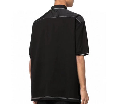 Prada 'pocket Detail' Polo Shirt - Black Unisex Streetwear Limited Edition - <p dir='ltr'><span>Black polo shirt featuring a classic collar and button placket. Accentuated with contrasting