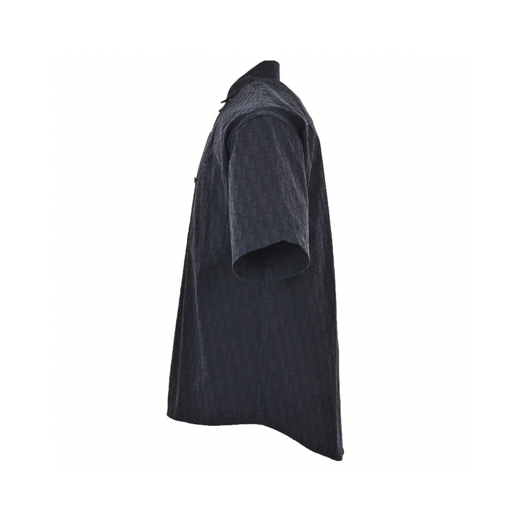 Chemise noire à manches courtes Dior