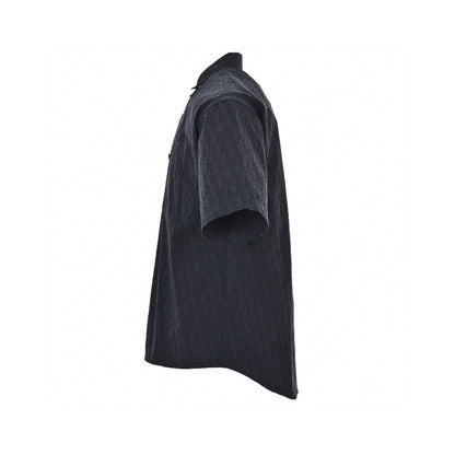 Chemise noire à manches courtes Dior