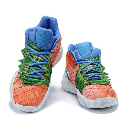 NIKE Kyrie 5 - Spongebob Pineapple House Pants - Red Unisex Streetwear Limited Edition - Introducing the Nike Kyrie 5 SpongeBob Pineapple House Edition, a basketball shoe that pays homage