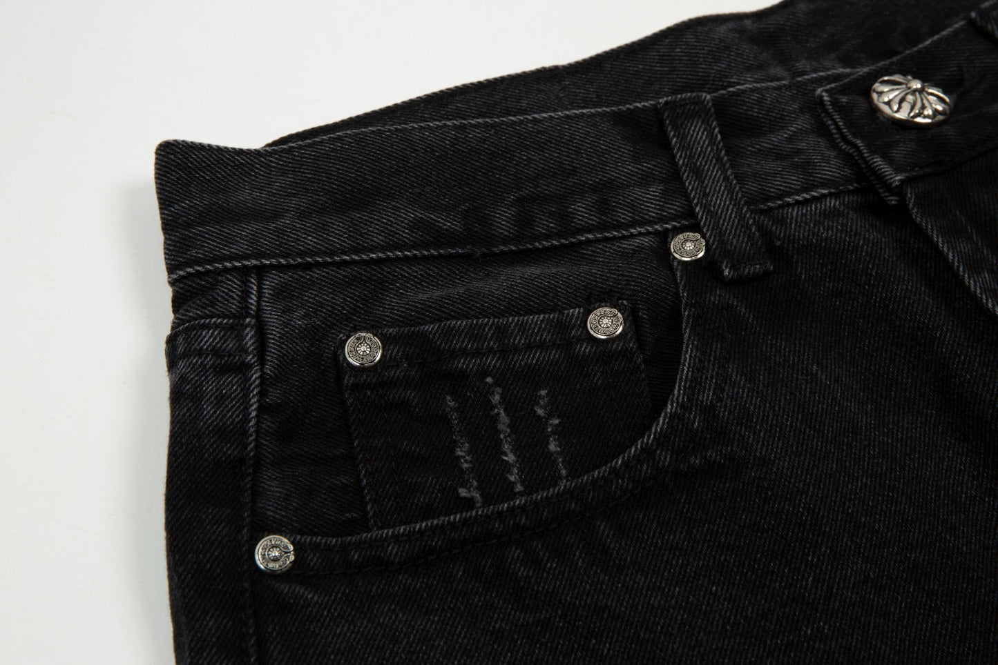 CHROME Hearts Cross Patch Jorts Shorts - Black Unisex Streetwear Limited Edition