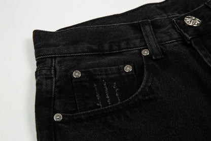 CHROME Hearts Cross Patch Jorts Shorts - Black Unisex Streetwear Limited Edition