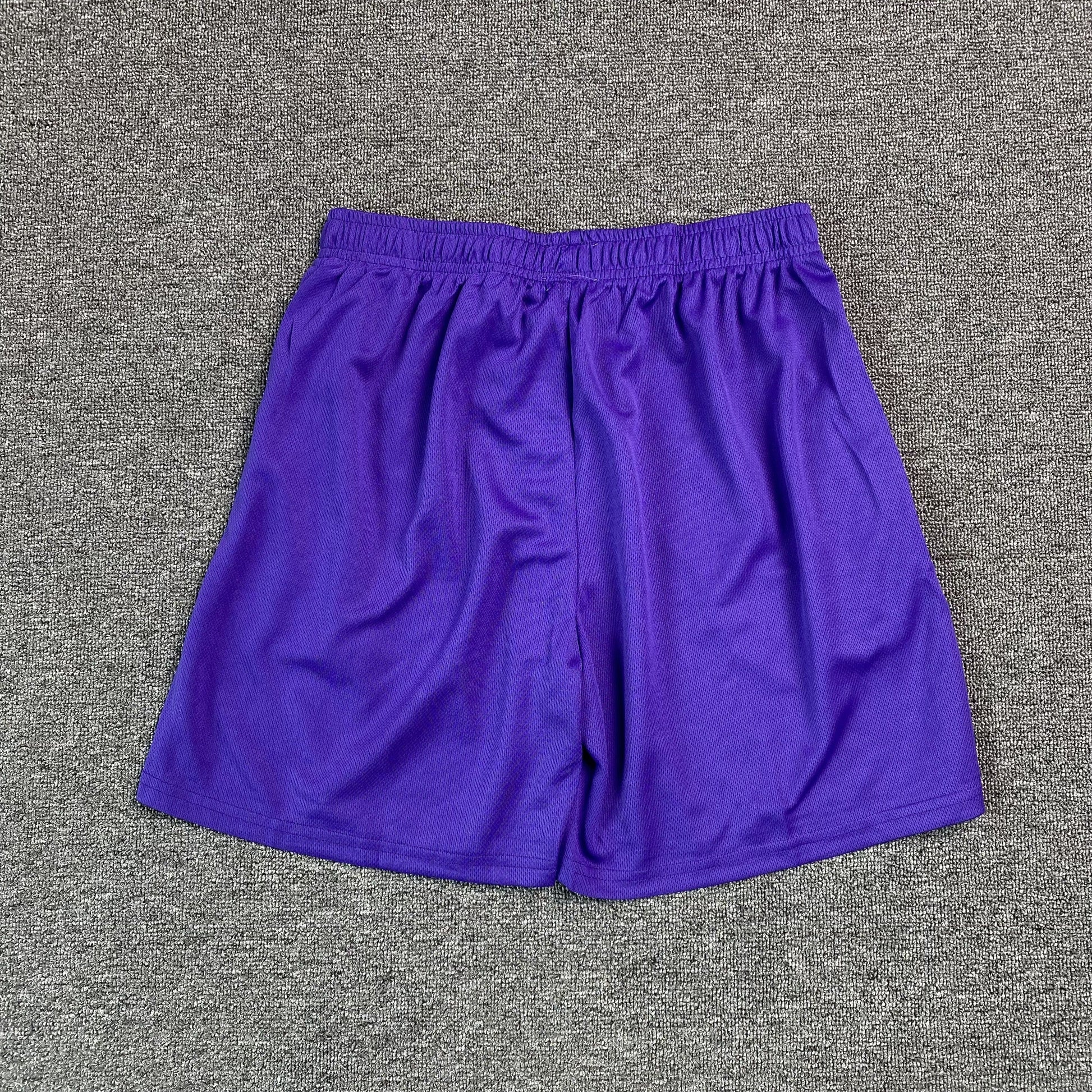 ERIC Emanuel Ee Basic Shorts Purple - - Yellow Unisex Streetwear Limited Edition - The ERIC EMANUEL EE BASIC SHORTS PURPLE/YELLOW - REPLICA bring bold streetwear aesthetics and premium