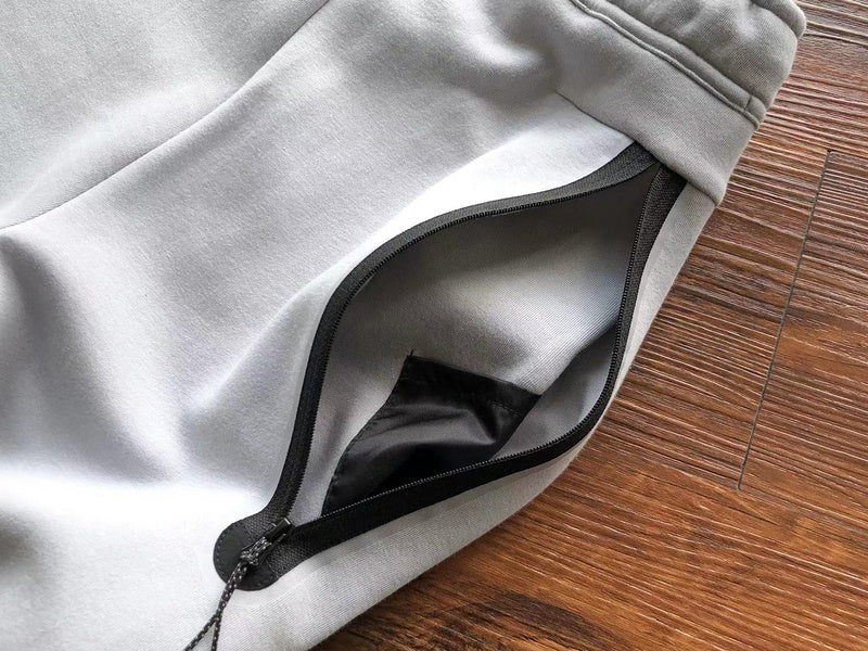 NIKE TECH FLEECE PANTS x WOLF GREY/AQUAMARINE/ORANGE - logo - replica sneakers