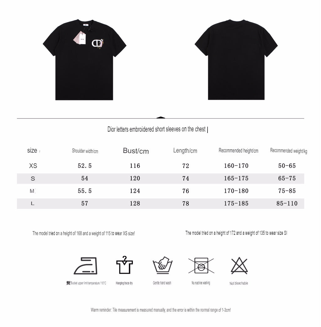 Camiseta Dior con el logo floral CD