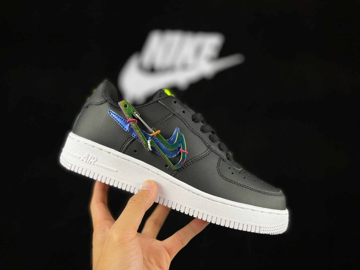 NIKE Air Force 1 Low 'white - - Red Hiking Buckle' - Black Unisex Streetwear Limited Edition - **Nike Air Force 1 Low 'White/Black/Red Hiking Buckle'** The Nike Air Force 1 Low 'White/Black/Red