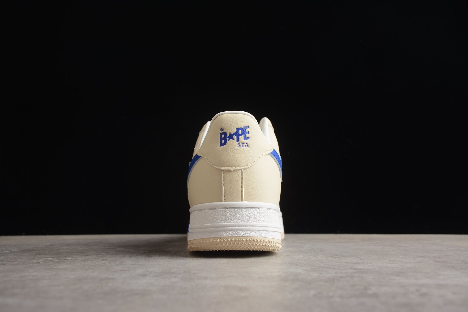 BAPE Sta Low-top Sneakers In Cream And - Blue Unisex Streetwear Limited Edition - **BAPE STA Low-Top Sneakers in Cream and Blue** Introducing the BAPE STA Low-Top Sneakers in