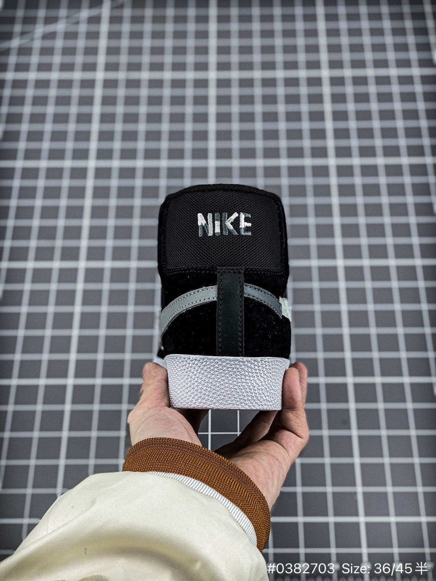 Nike Blazer Mid - Black Unisex Streetwear Limited Edition - The Nike Blazer Mid 'Broken Swoosh' in Black and Grey offers a sleek and modern