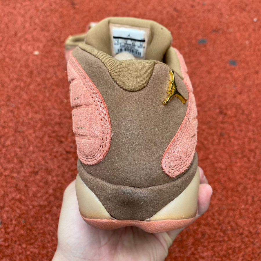 Jordan 13 - Pink Unisex Streetwear Limited Edition - The Air Jordan 13 Low featured here is a striking blend of textures and tones,
