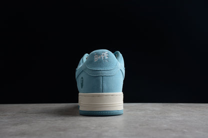 BAPE Sta Low-top Suede Sneakers - Blue Unisex Streetwear Limited Edition - **BAPE STA Low-Top Blue Suede Sneakers** Elevate your sneaker collection with the BAPE STA Low-Top