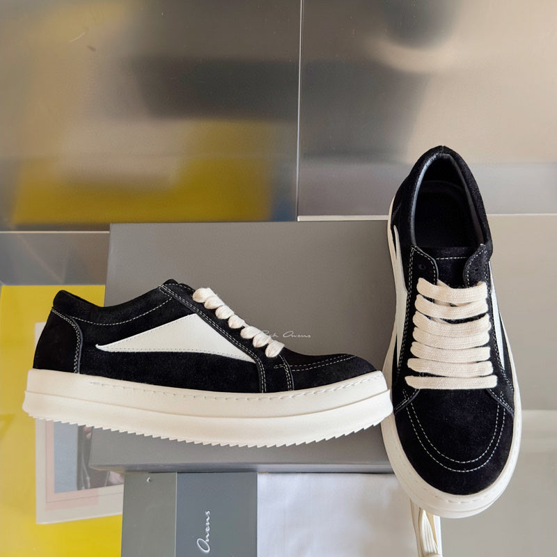 Rick Owens Suede Low-top Sneakers - Black Unisex Streetwear Limited Edition - **Rick Owens Black Suede Low-Top Sneakers: Modern Sophistication and Premium Craftsmanship** Introducing the Rick Owens