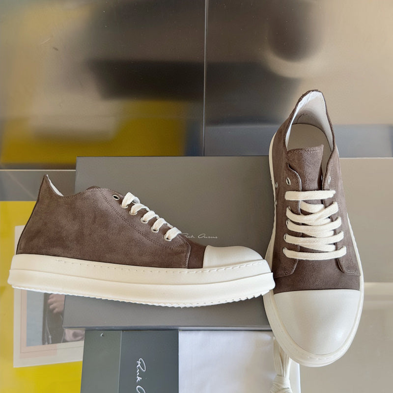 Rick Owens Taupe Low-top Sneakers - Black Unisex Streetwear Limited Edition - **Rick Owens taupe Low-Top Sneakers: Avant-Garde Elegance and Comfort** Step into the future of fashion