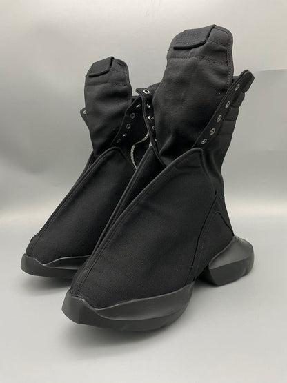 Rick Owens High-top Canvas Boots Jacket - Black Unisex Streetwear Limited Edition - **Rick Owens Black High-Top Canvas Boots: A Fusion of Avant-Garde Design and Functionality** Step into