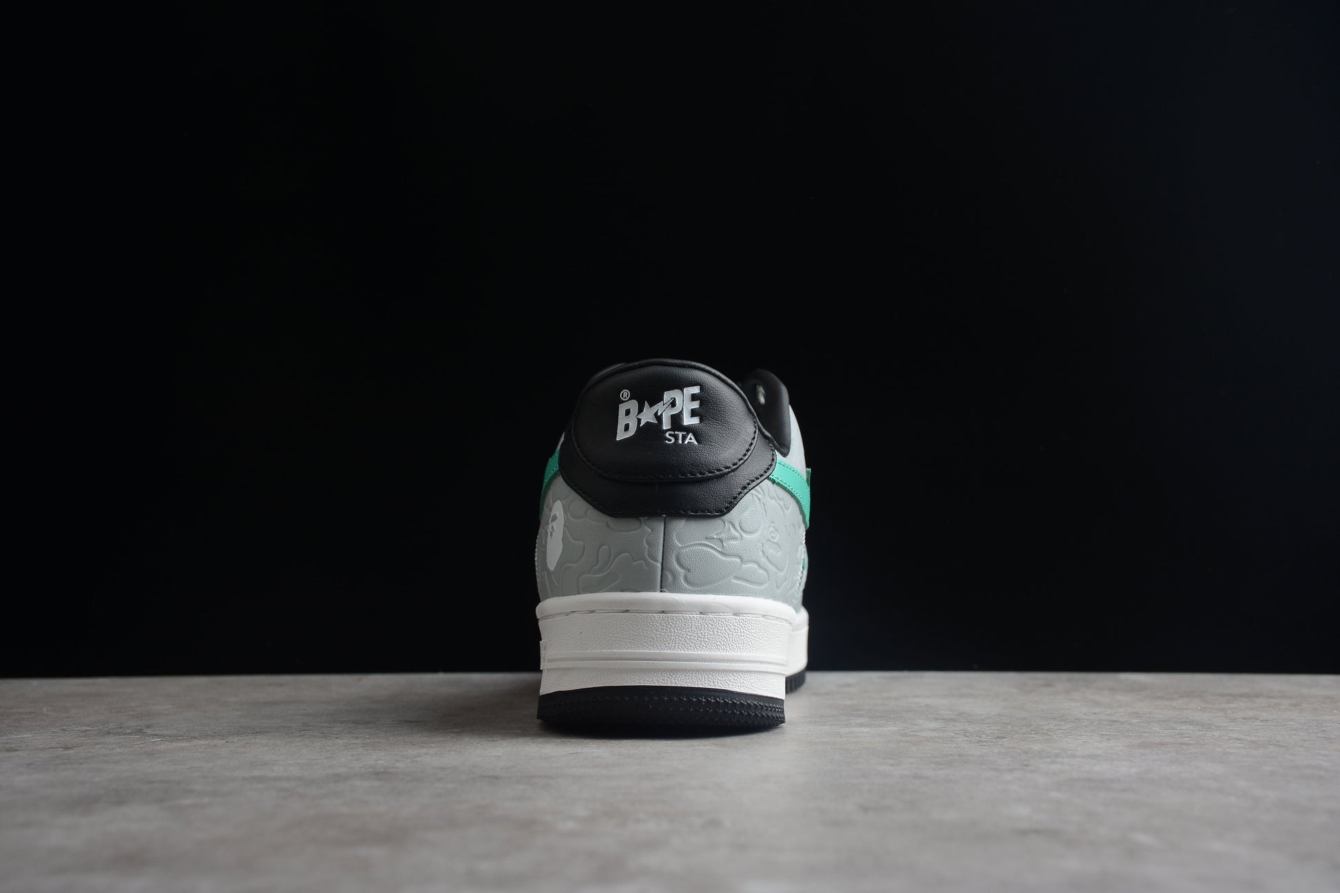 BAPE Sta Low-top Aqua And Sneakers - Grey Unisex Streetwear Limited Edition - **BAPE STA Low-Top Aqua and Grey Sneakers** Unleash your style potential with the BAPE STA