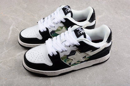 BAPE Sta Low-top Sneakers In Black, White, And Camo Unisex Streetwear Limited Edition - **BAPE STA Low-Top Sneakers in Black, White, and Camo** Introducing the BAPE STA Low-Top Sneakers