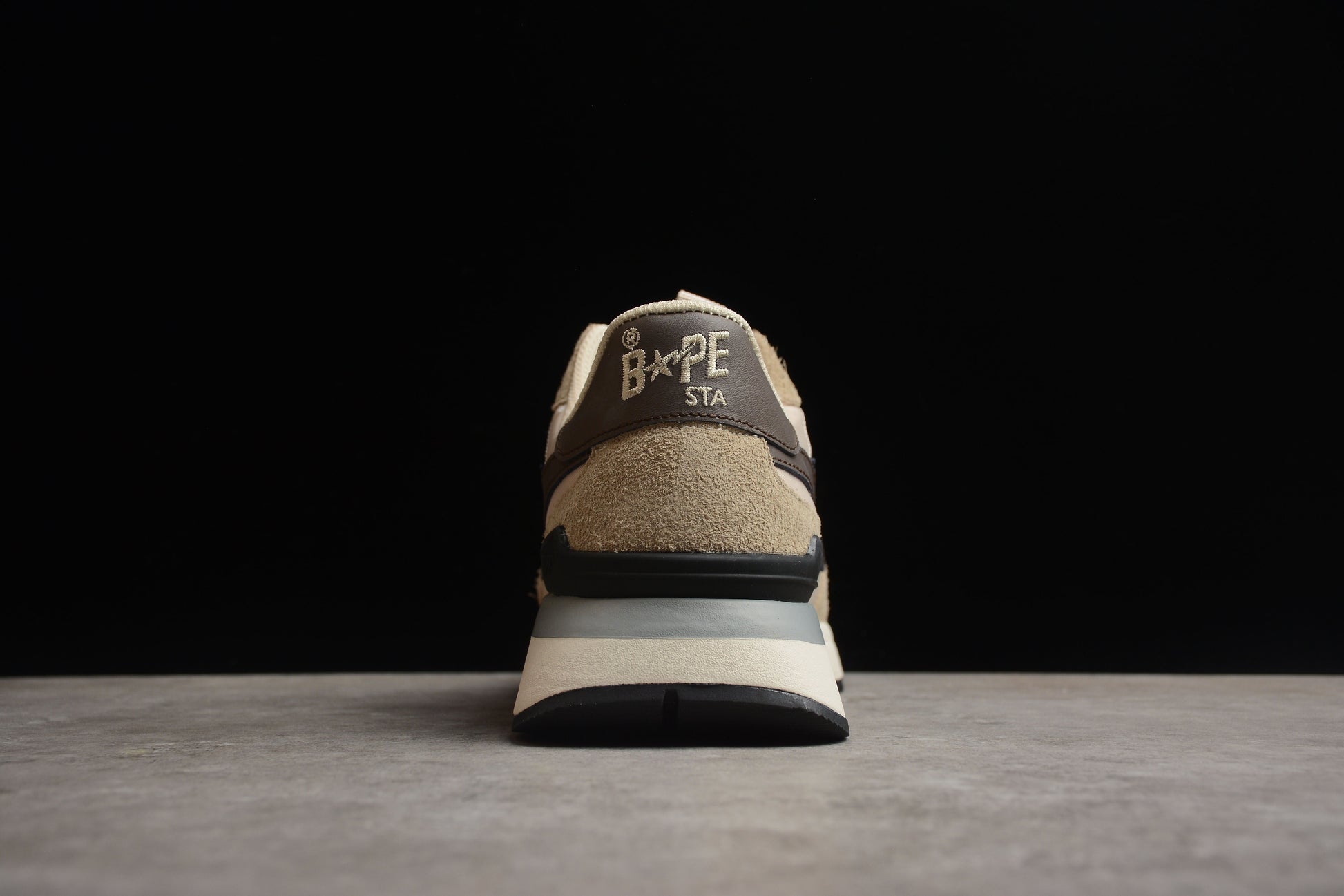 BAPE Sta Retro Runner Beige And Sneakers - Brown Unisex Streetwear Limited Edition - **BAPE STA Retro Runner Beige and Brown Sneakers** Introducing the BAPE STA Retro Runner Beige