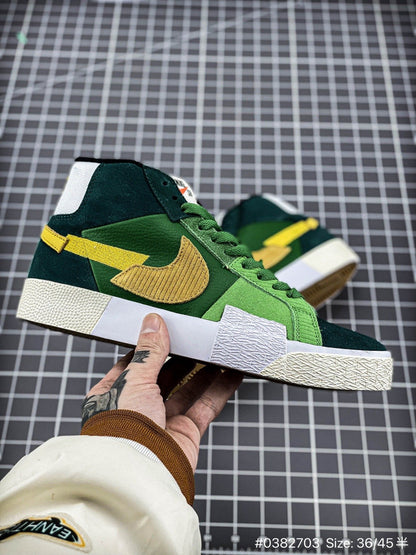 Nike Sb Blazer Mid mosaic - Red Unisex Streetwear Limited Edition - The Nike Blazer Mid PRM 'Blue Mosaic' brings a fresh, artistic twist to the iconic