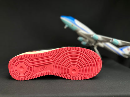 NIKE Air Force 1 'big Swoosh Red' Unisex Streetwear Limited Edition - **Nike Air Force 1 'Big Swoosh Red'** The Nike Air Force 1 'Big Swoosh Red'