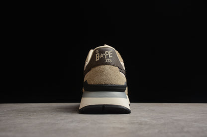 BAPE Sta Runner Sneakers In Beige And - Brown Unisex Streetwear Limited Edition - **BAPE STA Runner Sneakers in Beige and Brown** Introducing the BAPE STA Runner Sneakers in