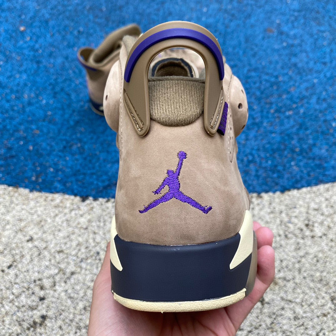 Jordan 6 Wmns Gore-te - brown Kelp Unisex Streetwear Limited Edition