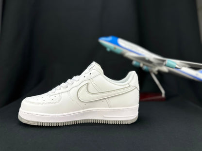 NIKE Air Force 1 'double Swoosh - Grey' - White Unisex Streetwear Limited Edition - **Nike Air Force 1 'Double Swoosh White/Grey'** The Nike Air Force 1 'Double Swoosh White/Grey'