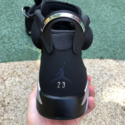 Jordan 6 black Chrome Sneakers Unisex Streetwear Limited Edition