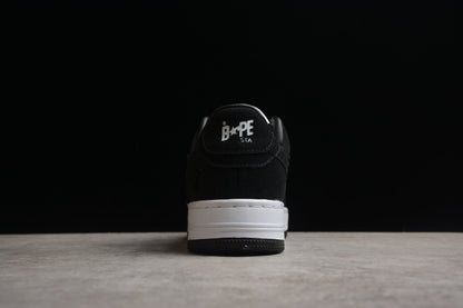 BAPE Sta Low-top Suede Sneakers - Black Unisex Streetwear Limited Edition - **BAPE STA Low-Top Black Suede Sneakers** Elevate your sneaker collection with the BAPE STA Low-Top