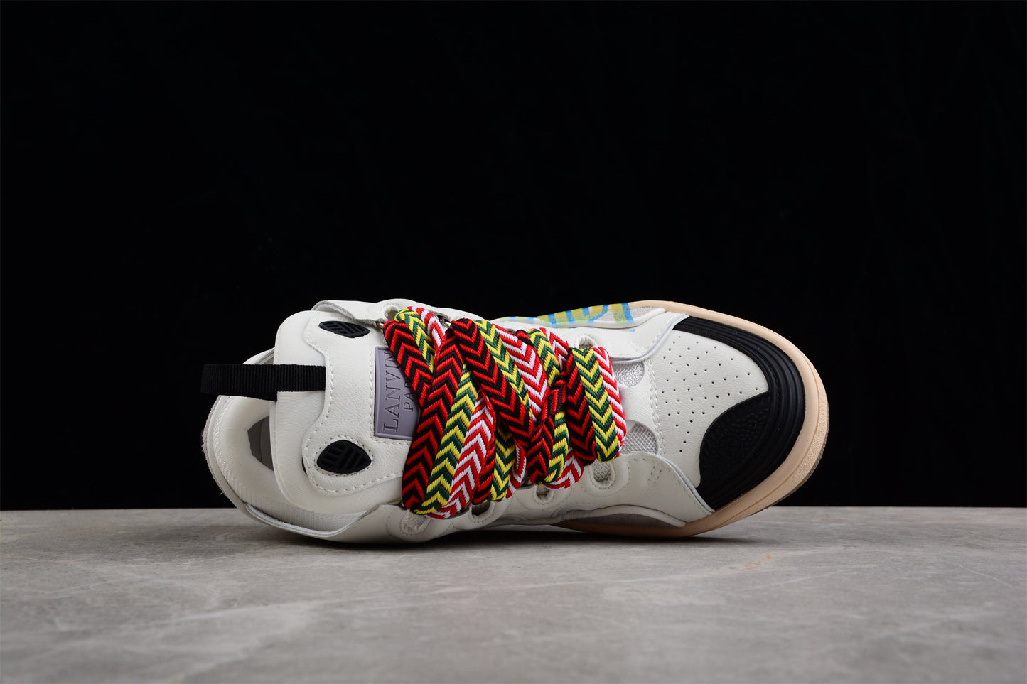 Low Top Sneakers With Multicolor Laces - White Unisex Streetwear Limited Edition - ### White Low Top Sneakers with Multicolor Laces Step into a world of vibrant style