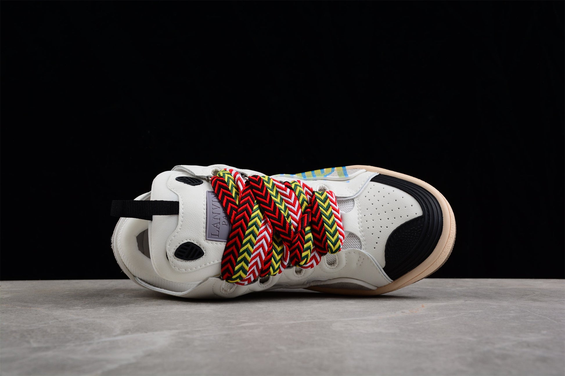 Low Top Sneakers With Multicolor Laces - White Unisex Streetwear Limited Edition - ### White Low Top Sneakers with Multicolor Laces Step into a world of vibrant style