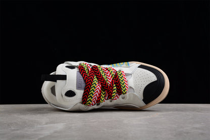 Low Top Sneakers With Multicolor Laces - White Unisex Streetwear Limited Edition - ### White Low Top Sneakers with Multicolor Laces Step into a world of vibrant style