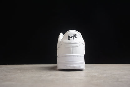 BAPE Sta Low-top Sneakers In All-white Unisex Streetwear Limited Edition - **BAPE STA Low-Top Sneakers in All-White** Introducing the BAPE STA Low-Top Sneakers in All-White, a