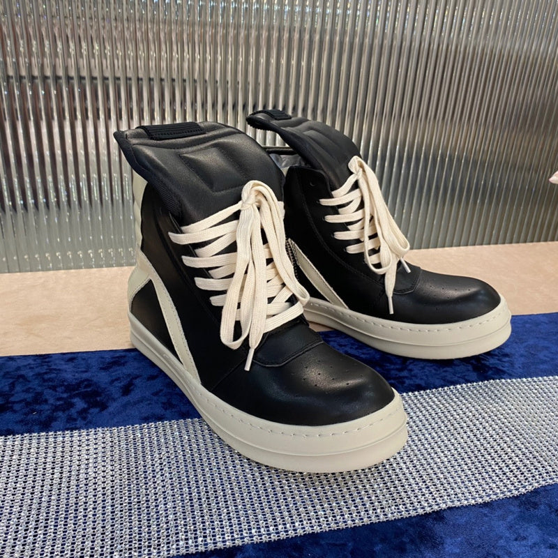 Rick Owens Geobasket Sneakers - And White - Black Unisex Streetwear Limited Edition - ### Rick Owens Geobasket Sneakers - Black and White Introducing the Rick Owens Geobasket Sneakers