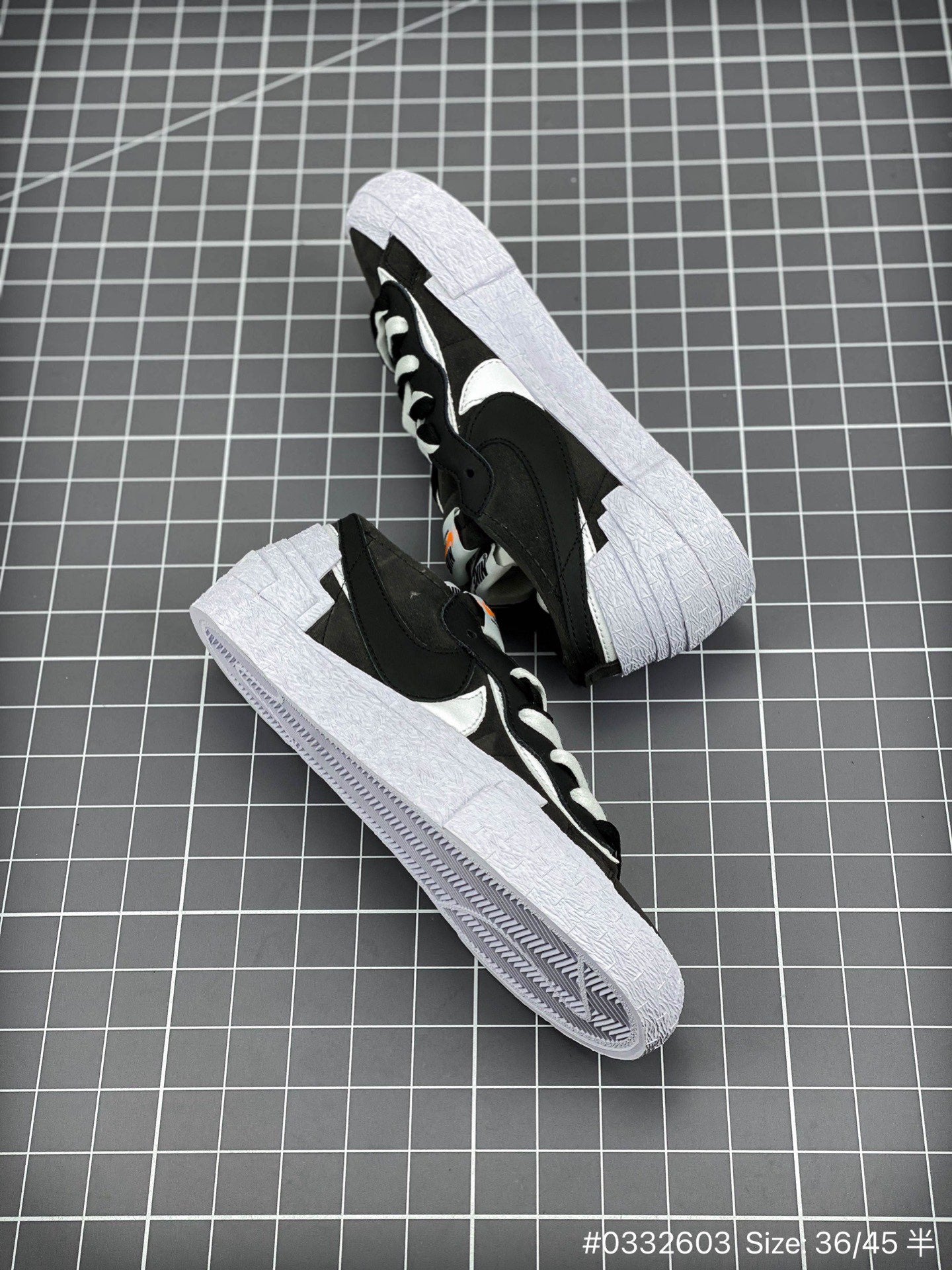 Sacai - Nike Blazer iron Grey Unisex Streetwear Limited Edition - The Sacai x Nike Blazer 'Iron Grey' low-top offers a sophisticated take on deconstructed design,