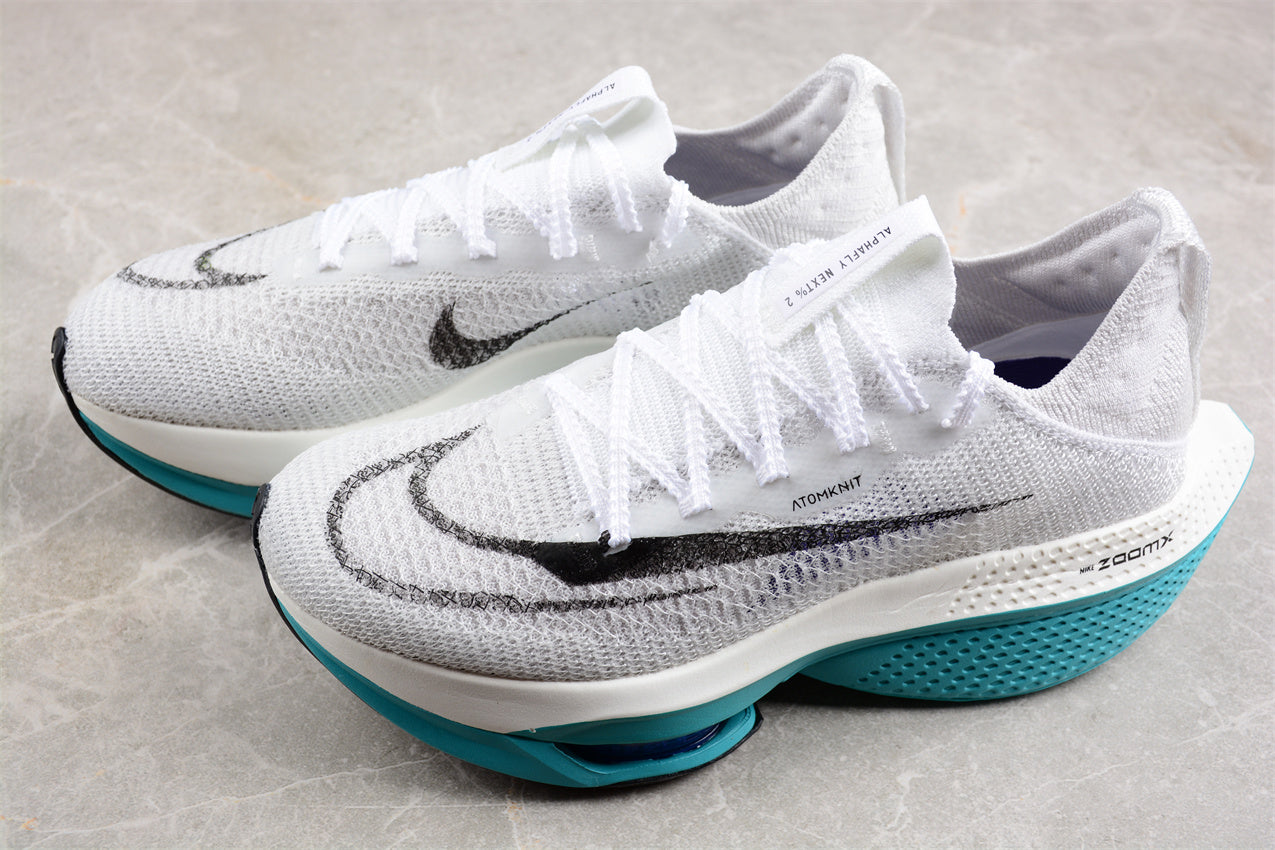 Zoom Alphafly Ne - T% 2 And Turquoise - White Unisex Streetwear Limited Edition - Introducing the Nike Air Zoom Alphafly NEXT% 2, a top-tier running shoe engineered for elite