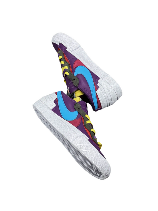 KAWS - Sacai - Nike Blazer Dusk - Purple Unisex Streetwear Limited Edition - The KAWS x Sacai x Nike Blazer 'Purple Dusk' takes the iconic Blazer silhouette to